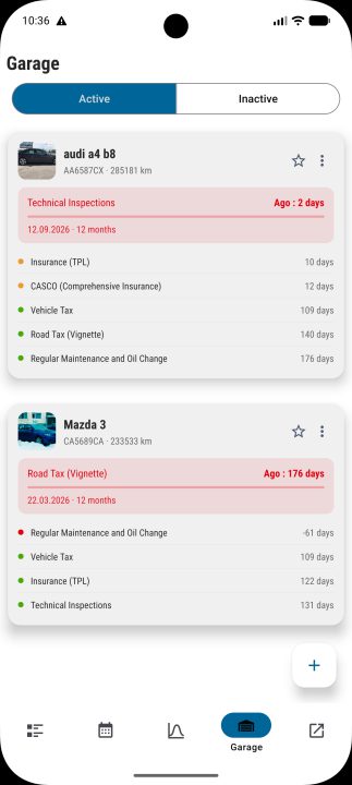 Every vehicle in one account